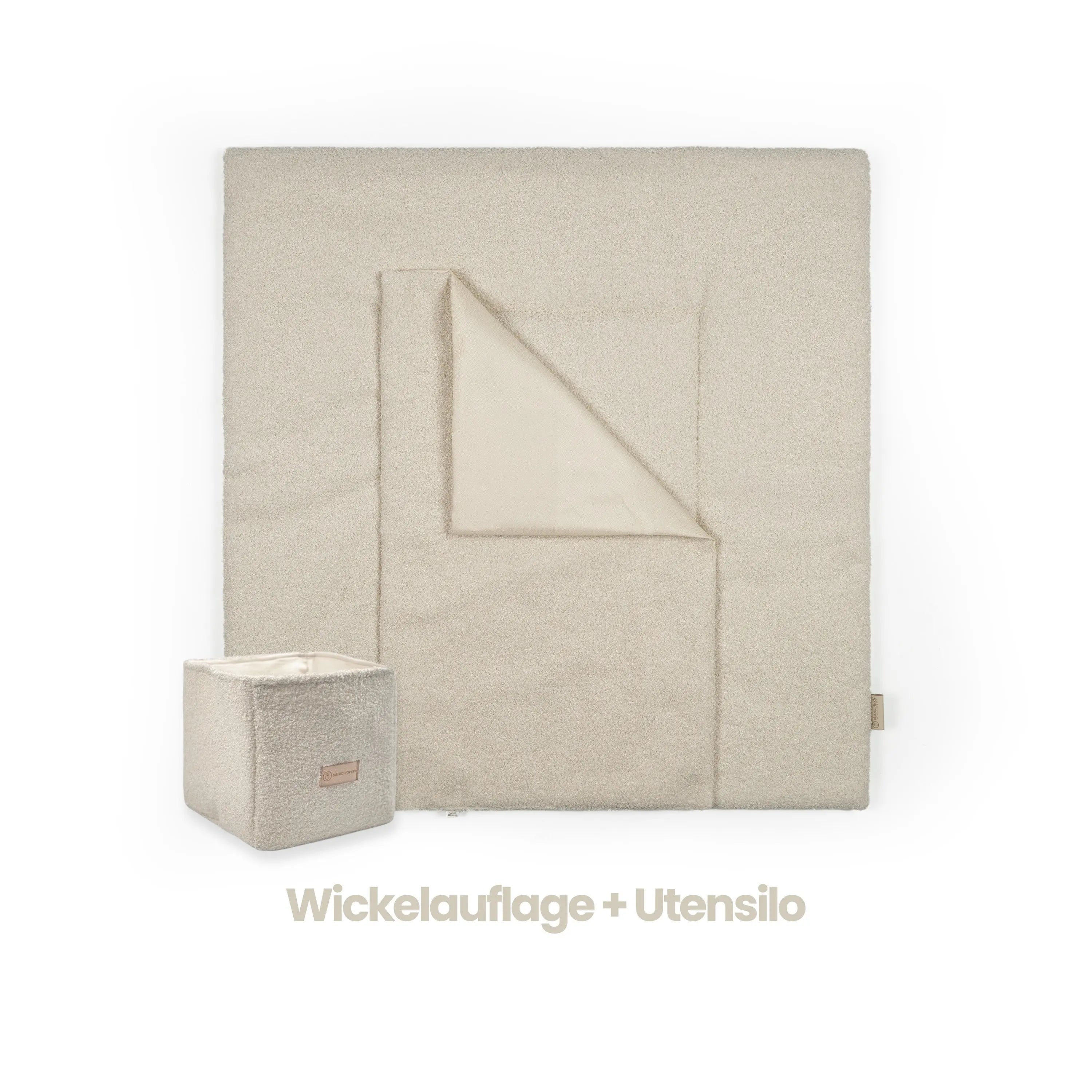 Wickelauflage Bouclé – mit Unterlage, kuschelig