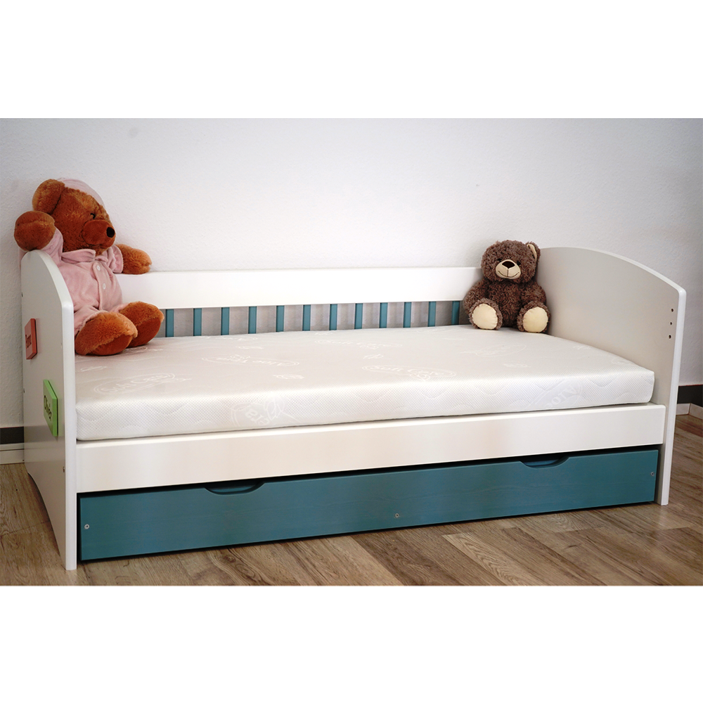Bio Babybett 70x140cm aus Naturholz | Gitterbett aus massivem Holz | 100% Bio-Bett