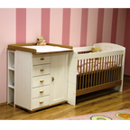 Bio Babybett 70x140cm aus Naturholz | Gitterbett aus massivem Holz | 100% Bio-Bett