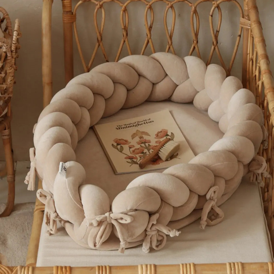 Babynest & Bettschlange 2in1 Velours – mitwachsend