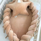 Babynest & Bettschlange 2in1 Velours – mitwachsend