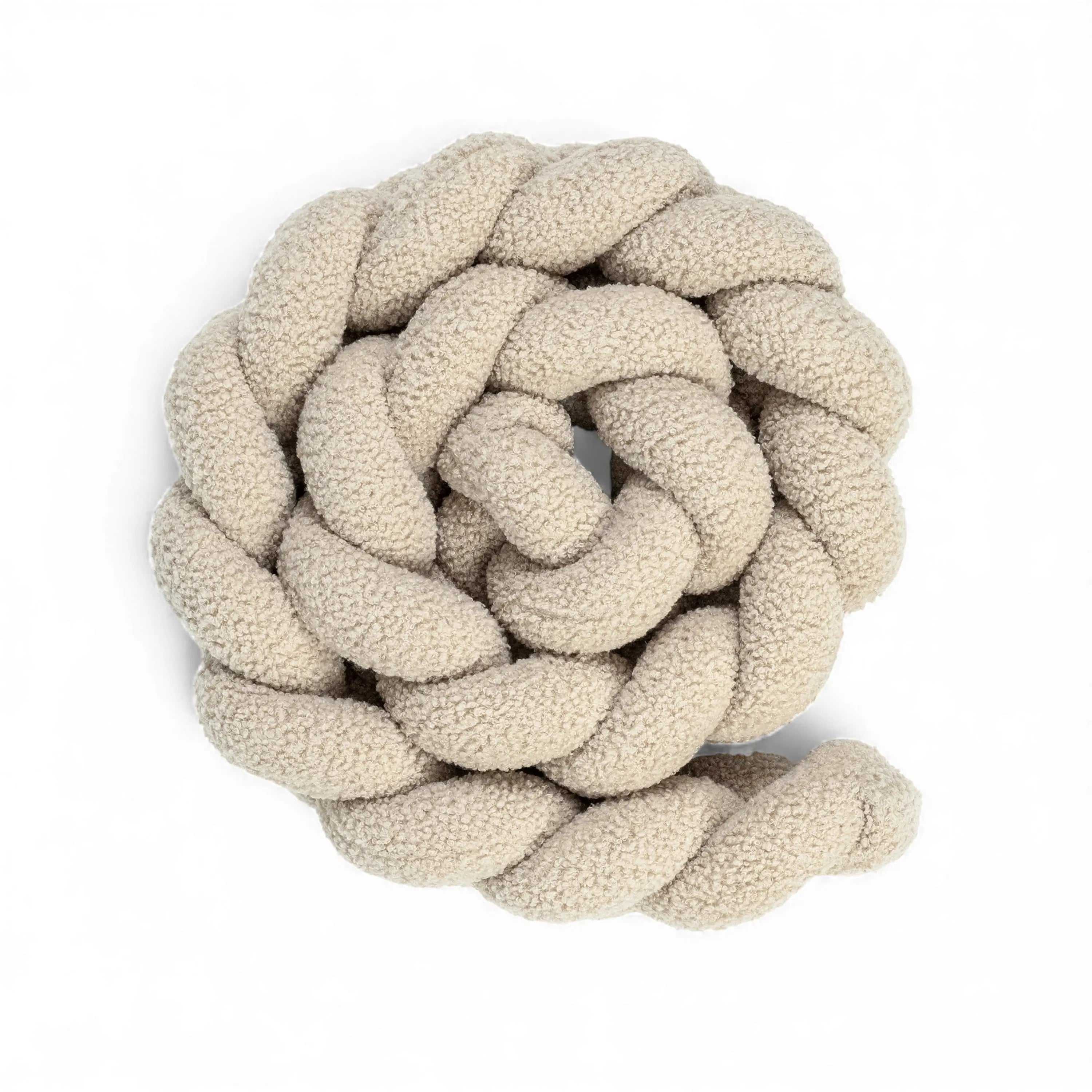 Bettschlange Bouclé – kuschelig & geflochten