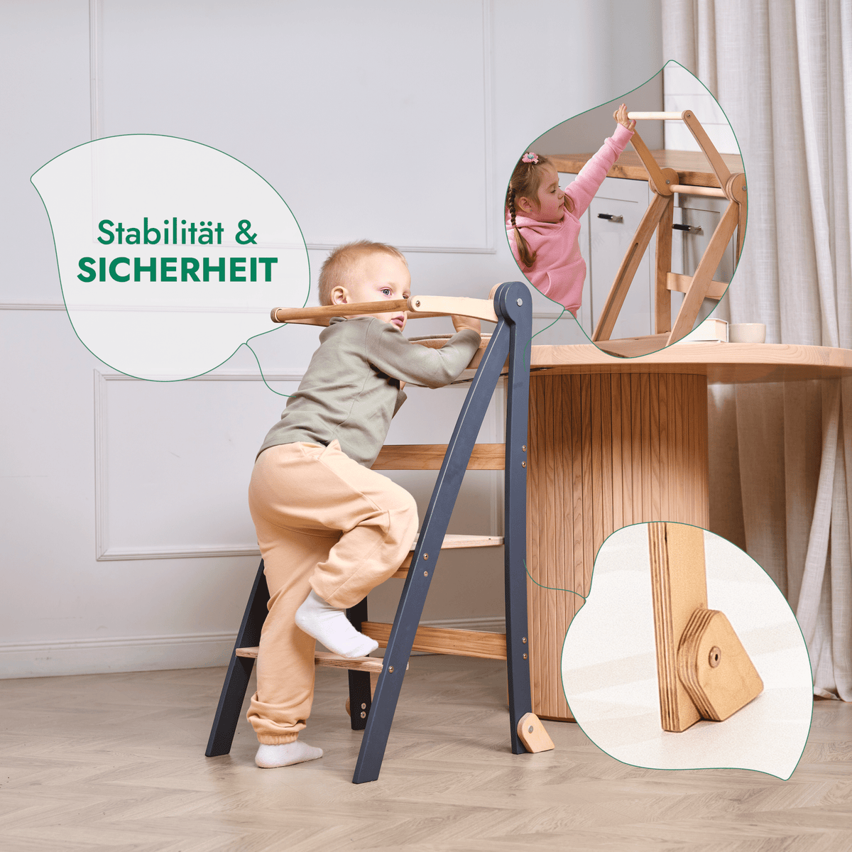Holz Lernleiter Montessori: Hocker für Kinder