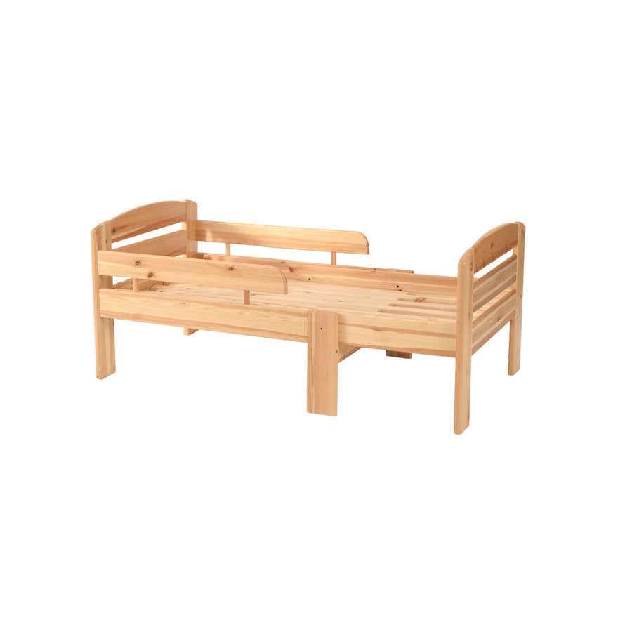 Leo mitwachsendes Babybett aus Massivholz 105-150-190cm | Kiefer | Bio-Bett mit Matratze
