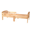 Leo mitwachsendes Babybett aus Massivholz 105-150-190cm | Kiefer | Bio-Bett mit Matratze