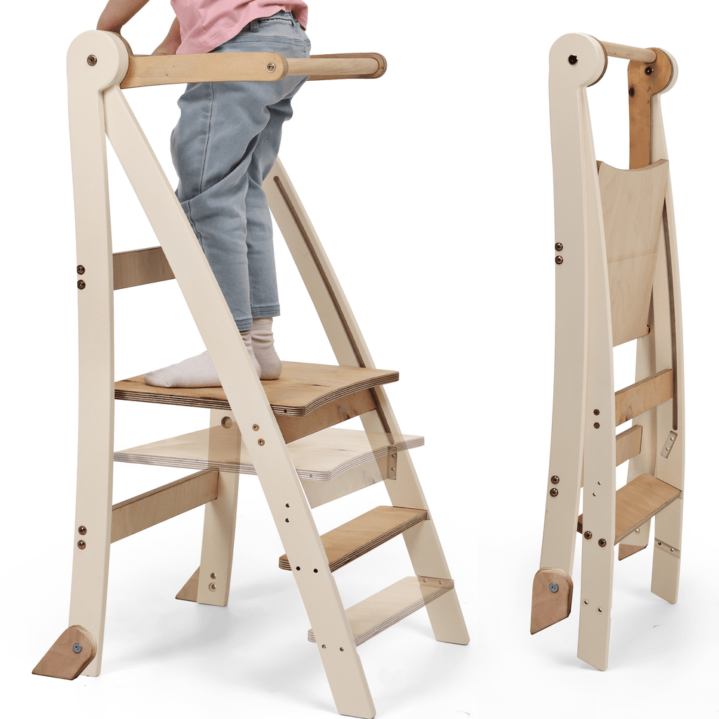 Montessori Lernturm - Höhenverstellbarer Kinderstuhl