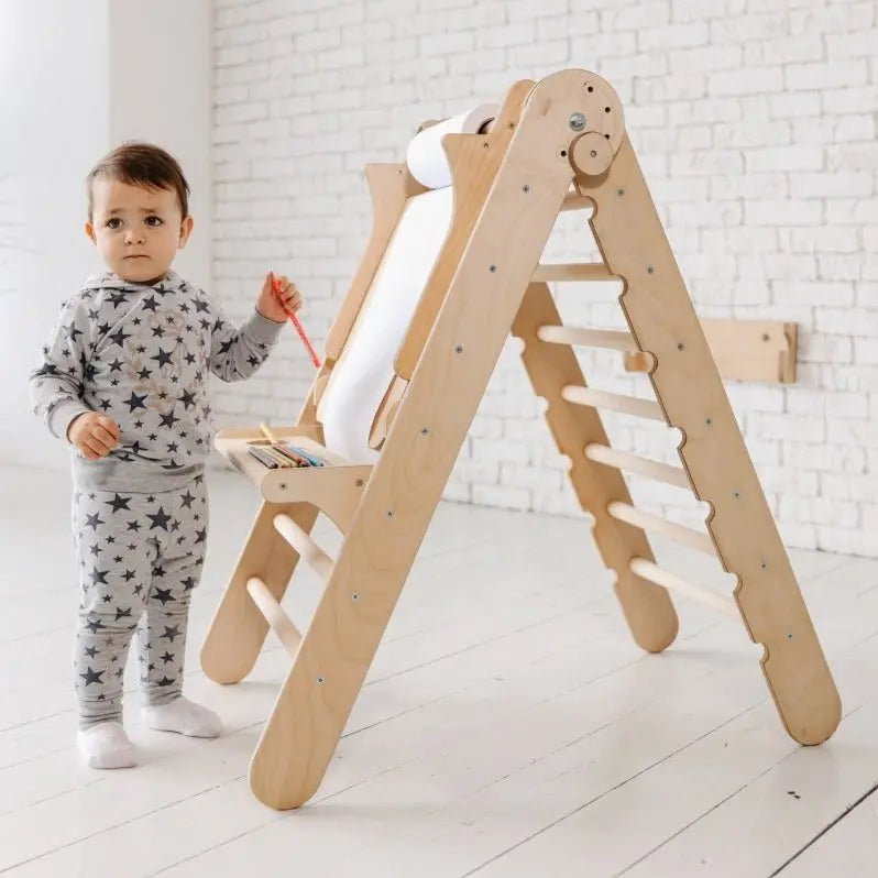 Staffelei mit Kinderstuhl – Perfekt für Indoor Klettergerüst