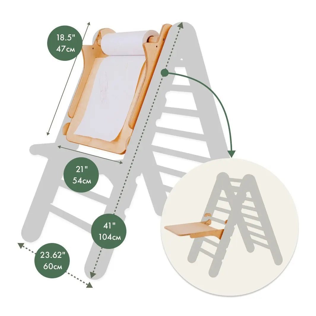 Staffelei mit Kinderstuhl – Perfekt für Indoor Klettergerüst