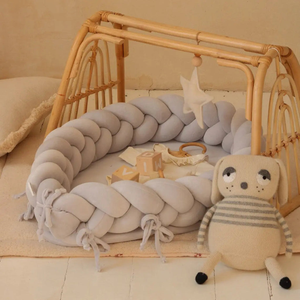 Babynest & Bettschlange 2in1 Velours – mitwachsend